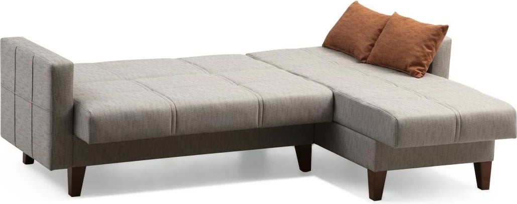 Set divani këndor Polya L, ngjyrë gri e çelët