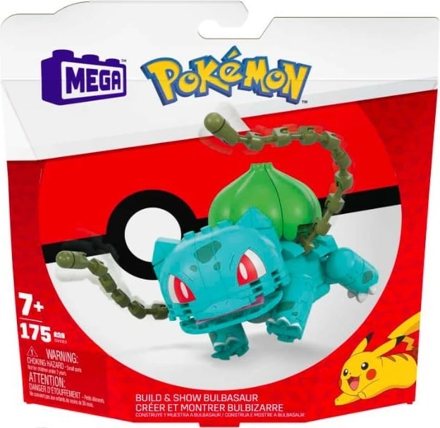 Set ndërtimi Mega Bloks Pokémon Bulbasaur GKY95/GVK83, 175 pjesë