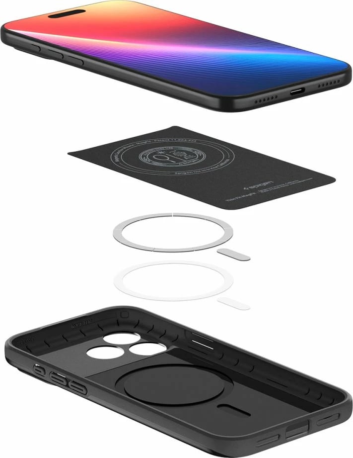 Mbështjellës Spigen Thin Fit MagSafe për iPhone 17 Pro Max, i zi