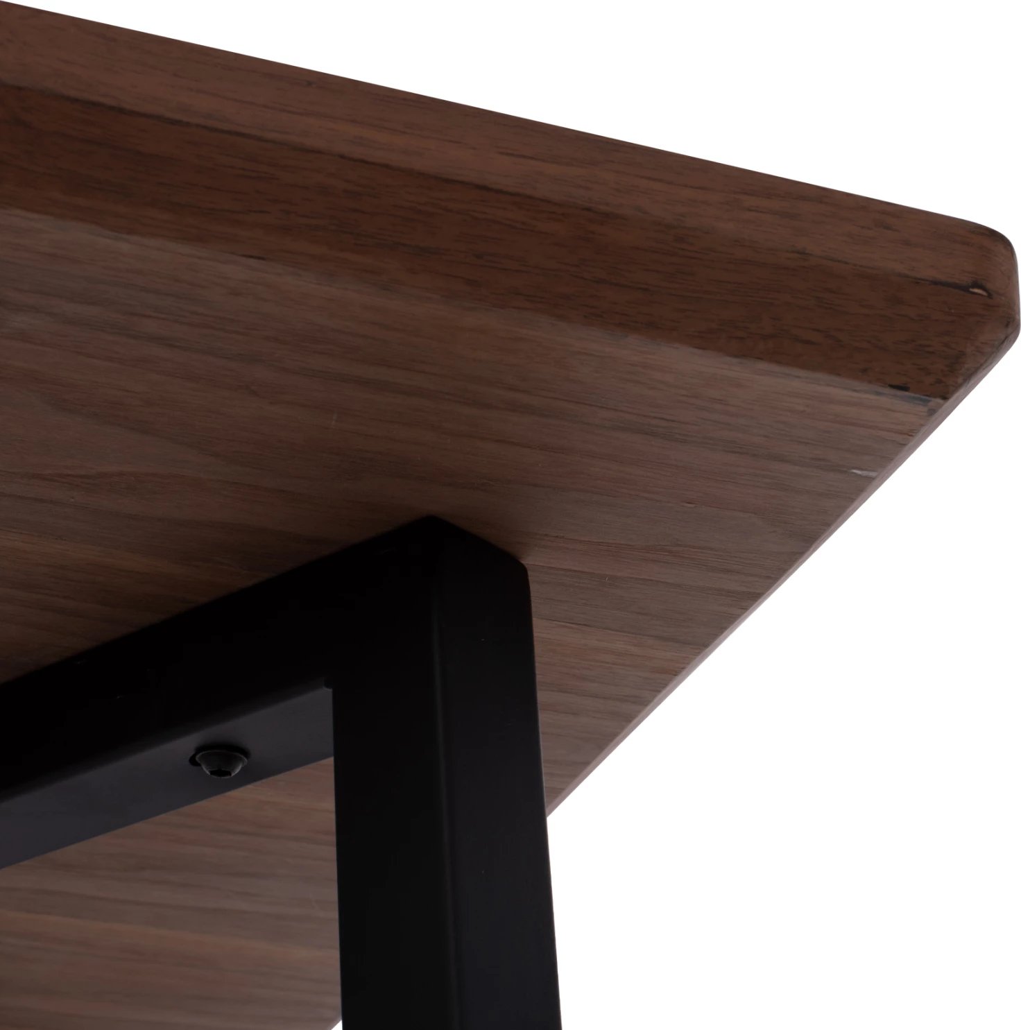 Tavolinë ngrënie JAY FH9304.02 MDF sipërfaqe ngjyrë arre këmbë metali 200x100x75H