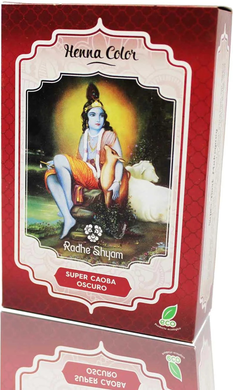 Pluhur henna për flokë Radhe Super Caoba Oscuro 100g