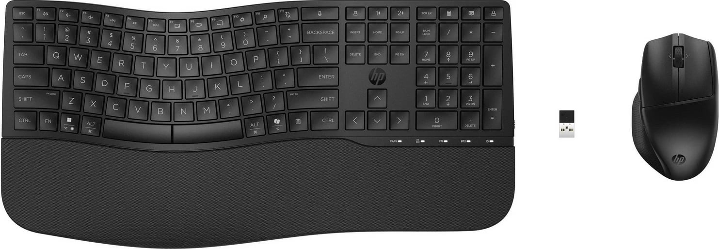Tastierë me maus HP 680 Comfort Dual-Mode, wireless, Bluetooth, e zezë