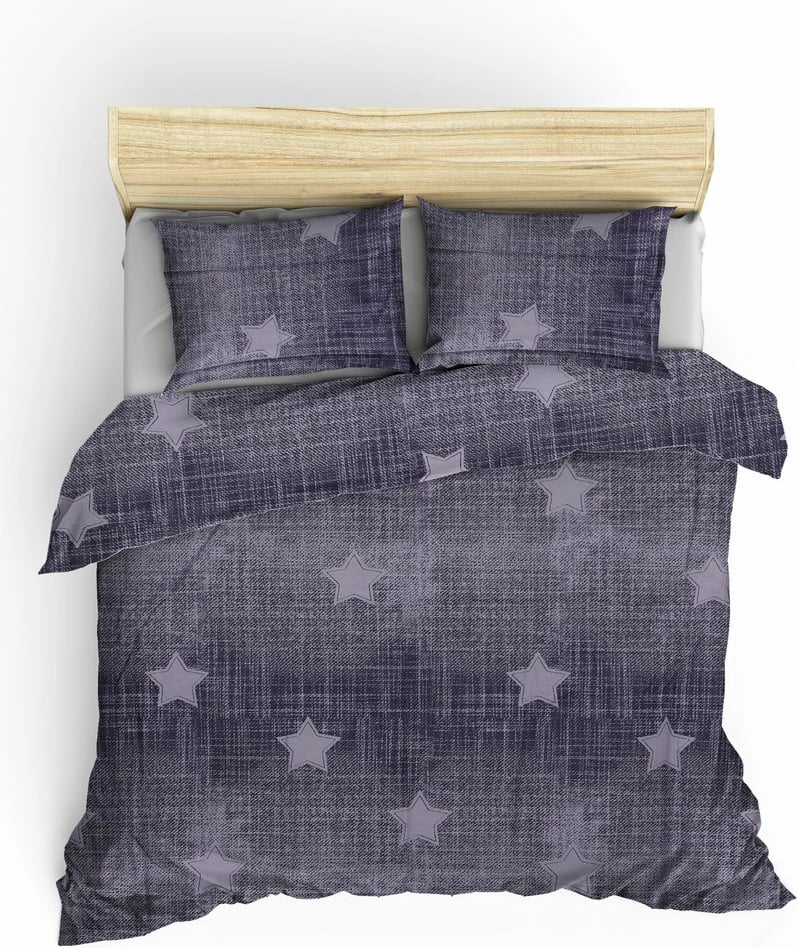 Set mbulesë për jorgan dopio Ranforce, L'essentiel, Tstar, ngjyrë kaltër e errët dhe e bardhë