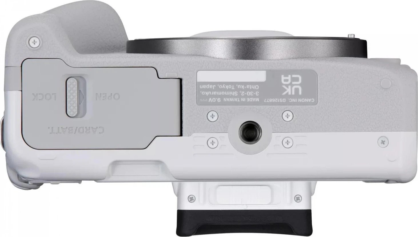 Kamerë Canon EOS R50, me objektiv RF-S 18-45mm, F4.5-6.3 IS STM, e bardhë