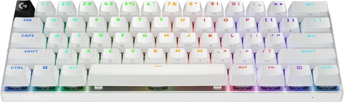 Tastierë Logitech PRO X 60 TKL LIGHTSPEED, RGB, wireless, e bardhë