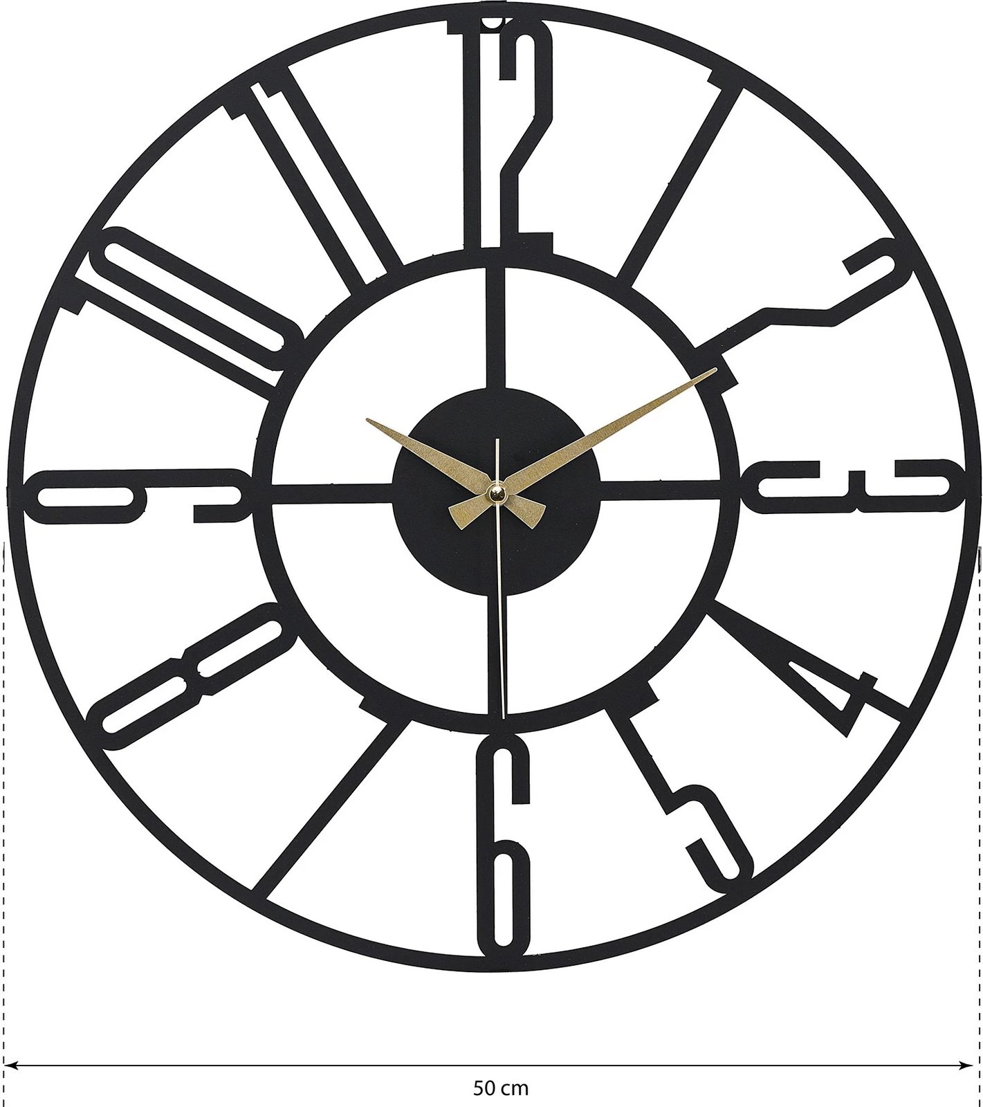 Orë muri dekorative metalike Wallity, New Bunella, e zezë