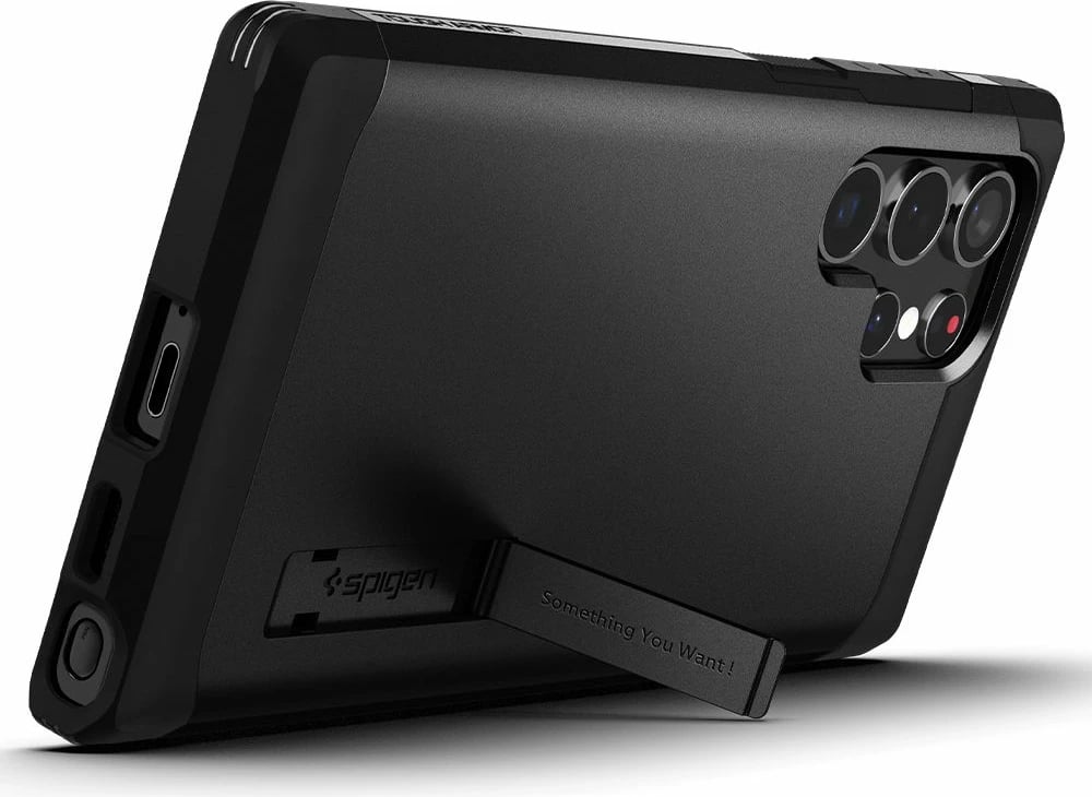 Mbështjellës Spigen Tough Armor për Samsung Galaxy S22 Ultra, i zi