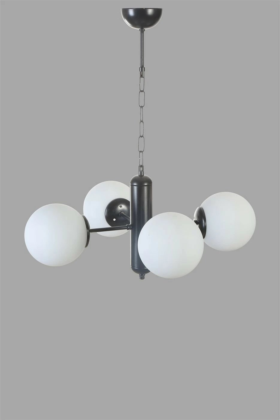 Llambë tavani Opviq, 8784-4, trup metalik, ngjyrë e zezë dhe e bardhë, 45x70cm