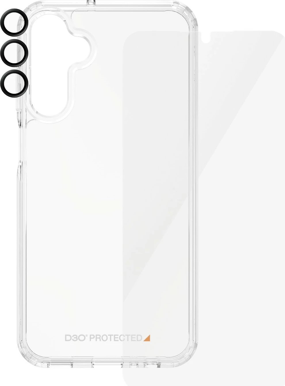Mbështjellës PanzerGlass Samsung Galaxy A15/A15 5G, set 3-në-1, transparent