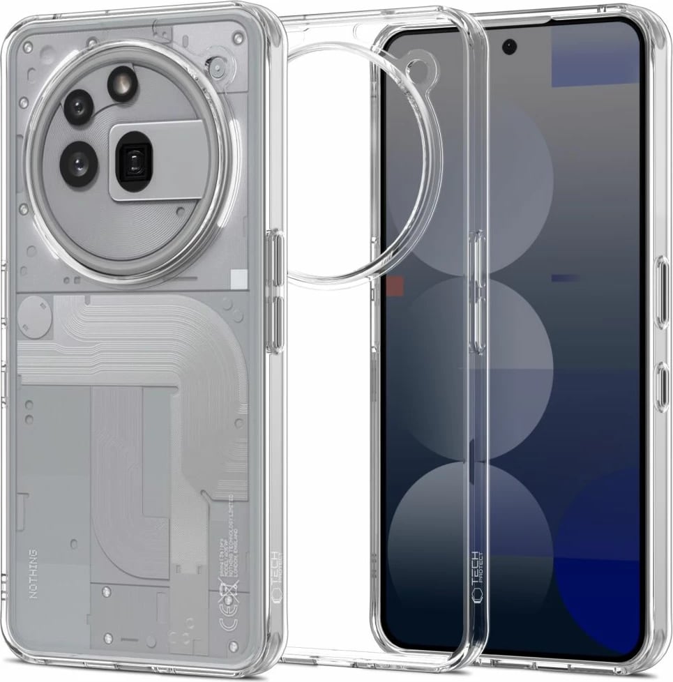 Mbështjellës Tech-Protect FlexAir Hybrid për Nothing Phone 3A Pro, Transparent