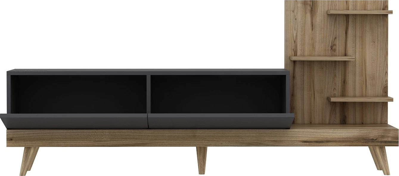 Komodë TV Hanah Home, dizajn anthracite-dru arre