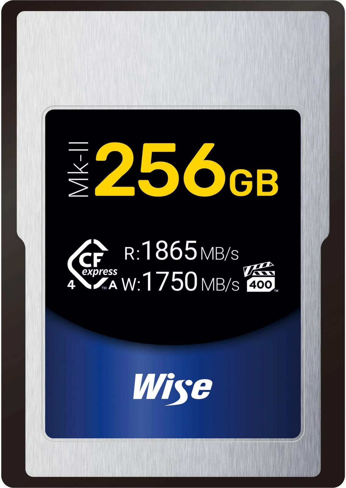Kartelë memorie Wise CFexpress 4.0 Type A Mk-II 256GB, argjendtë/zezë/blu