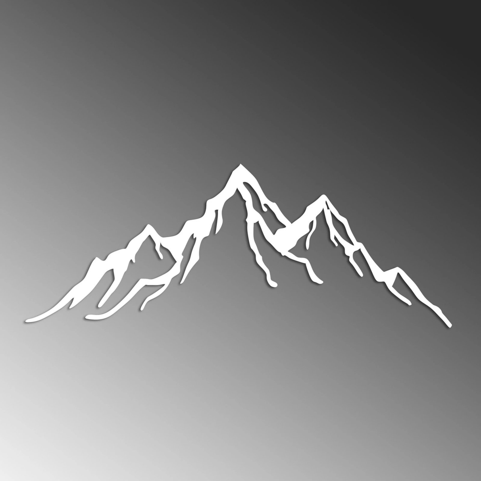 Aksesor muri dekorativ prej metali, model mali, ngjyrë e bardhë, 52x20cm