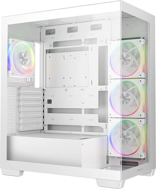 Kasë DeepCool CG580 4F V2, midi tower, xham i temperuar, e bardhë