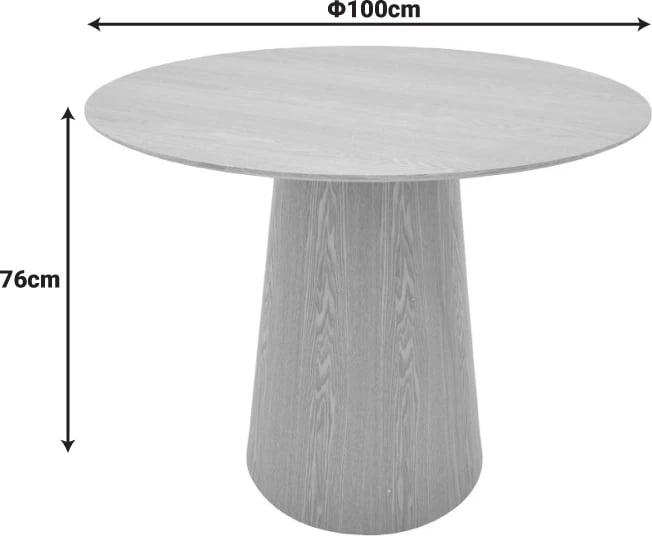 Tavolinë Donda, MDF, e zezë, D100x76cm