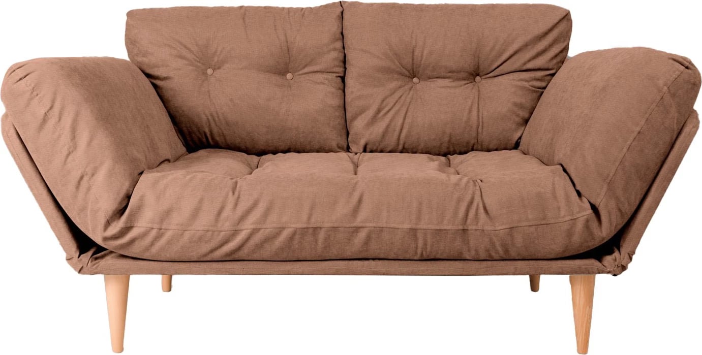 Sofabed 3-vendësh Atelier del Sofa, Nina Daybed, ngjyrë kafe e çelët, GR102