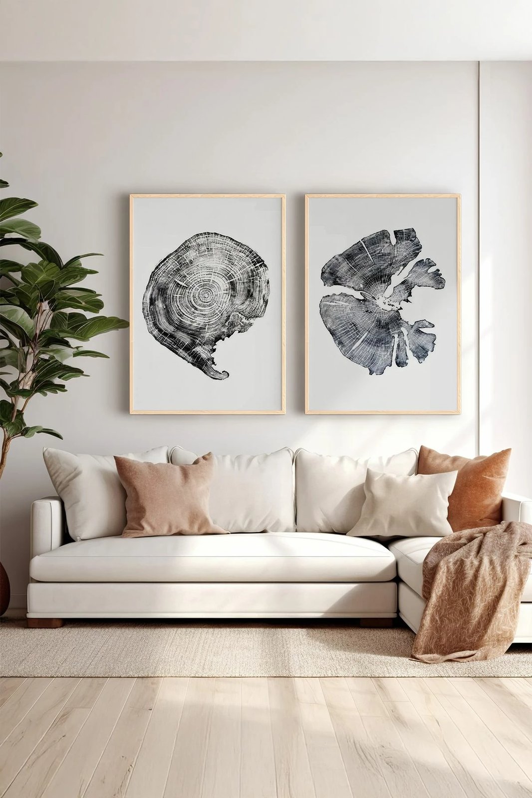 Pikturë dekorative me kornizë (2 copë), Wallity, Ersy2Lımodel15-Ahsap