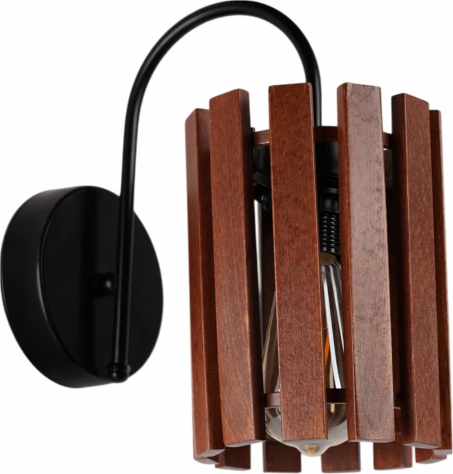 Llambë muri Opviq, ngjyrë arre dhe e zezë, 9074-1A Llambë muri Opviq, ngjyrë arre dhe e zezë, 9074-1A