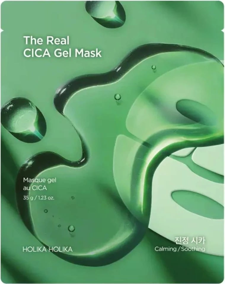 Maskë fytyre për femra HOLIKA HOLIKA The Real Cica Gel Mask Hydrogel Overnight Mask, 35g