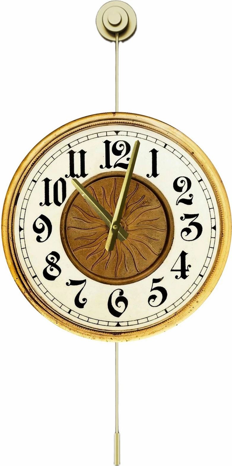 Orë muri dekorative metalike Wallity, Mclock-00126, ngjyrë ari, 37x80x7cm