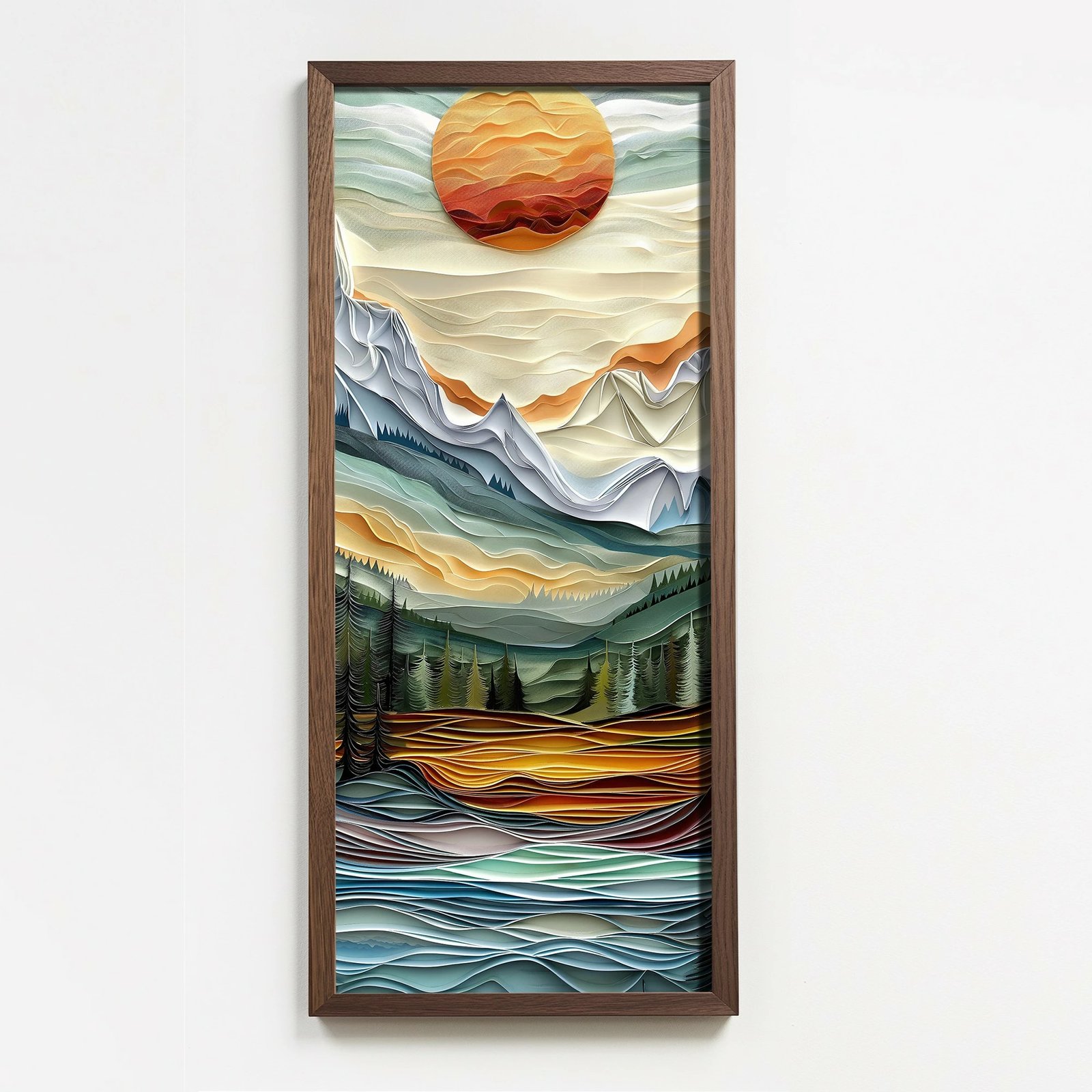 Pikturë dekorative me kornizë MDF, shumëngjyrëshe, Wallity, LONG001-S/120-40, 40x120cm