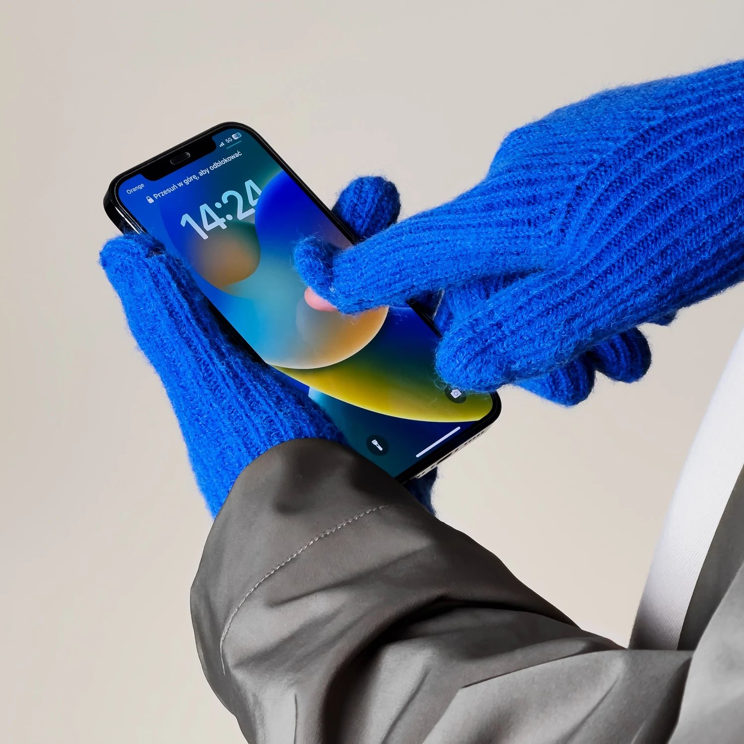 Dorëza të endura për telefon Hurtel, madhësi universale, kaltër