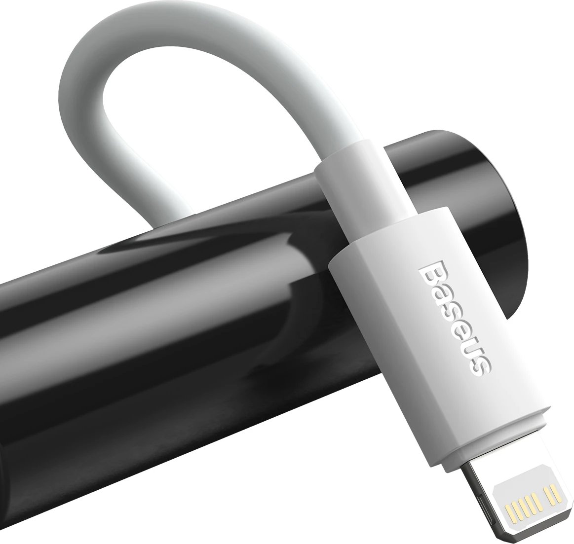 Kabllo Baseus Simple Wisdom TZCATLZJ-02, Lightning/USB-C, 1.5m, 20W, 2 copë, Bardhë