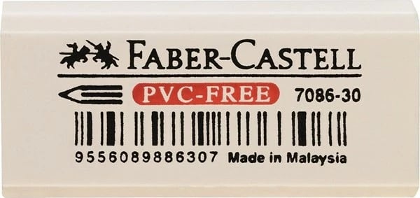 Gomë Faber-Castell 188730, e bardhë, PVC-Free