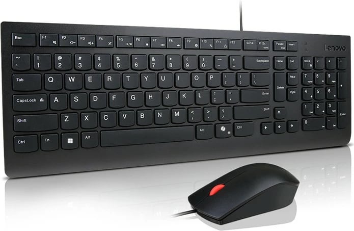 Set tastierë dhe maus Lenovo Essential, model 129, gjermanisht, me kabllo, zi