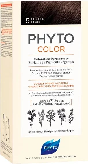 Ngjyrë për flokë PHYTO PARIS Phytocolor 5 Light Brown uniseks 180g