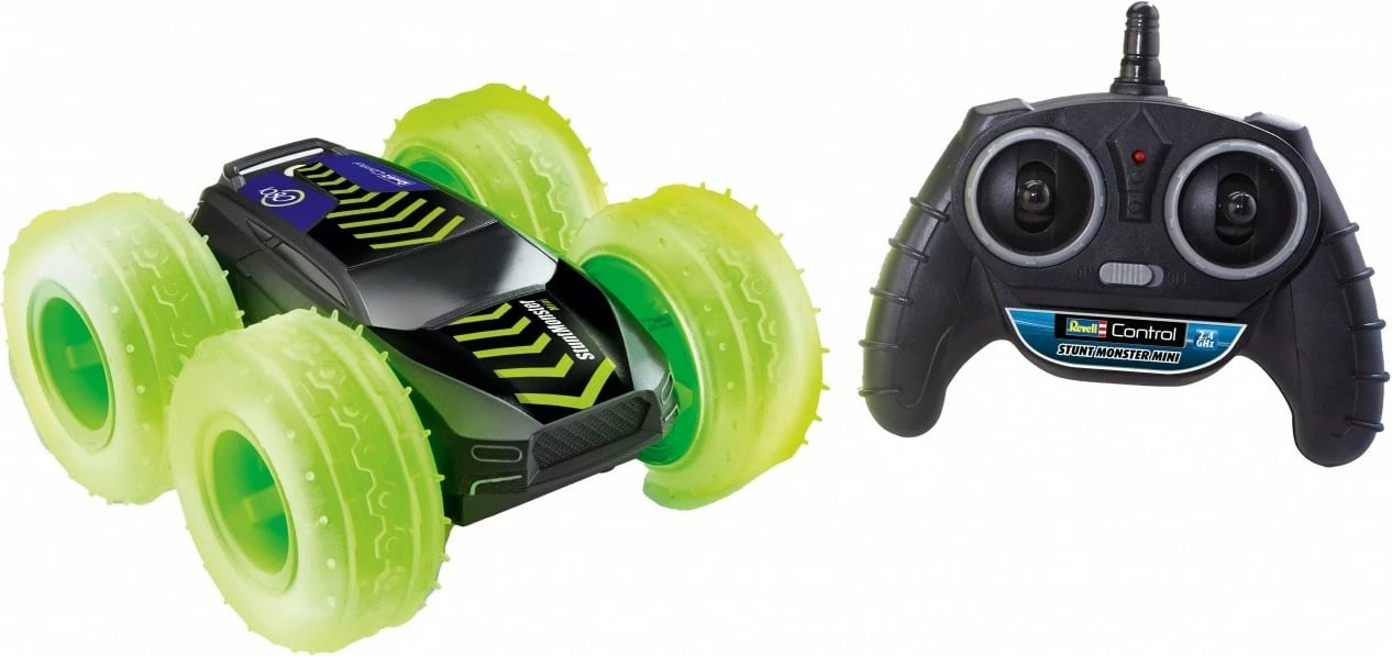 Makine me telekomandë Revell RC Stunt Monster Mini 1080, e zezë/e gjelbër