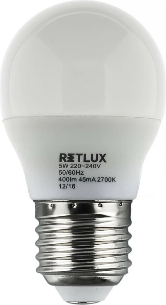 Poç Retlux RLL 271, miniG LED, 5W G45 E27