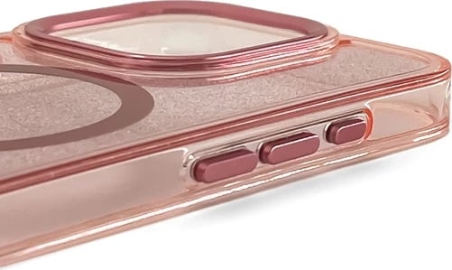 Mbështjellës Hurtel Glitter Case MagSafe për iPhone 16e, Rozë