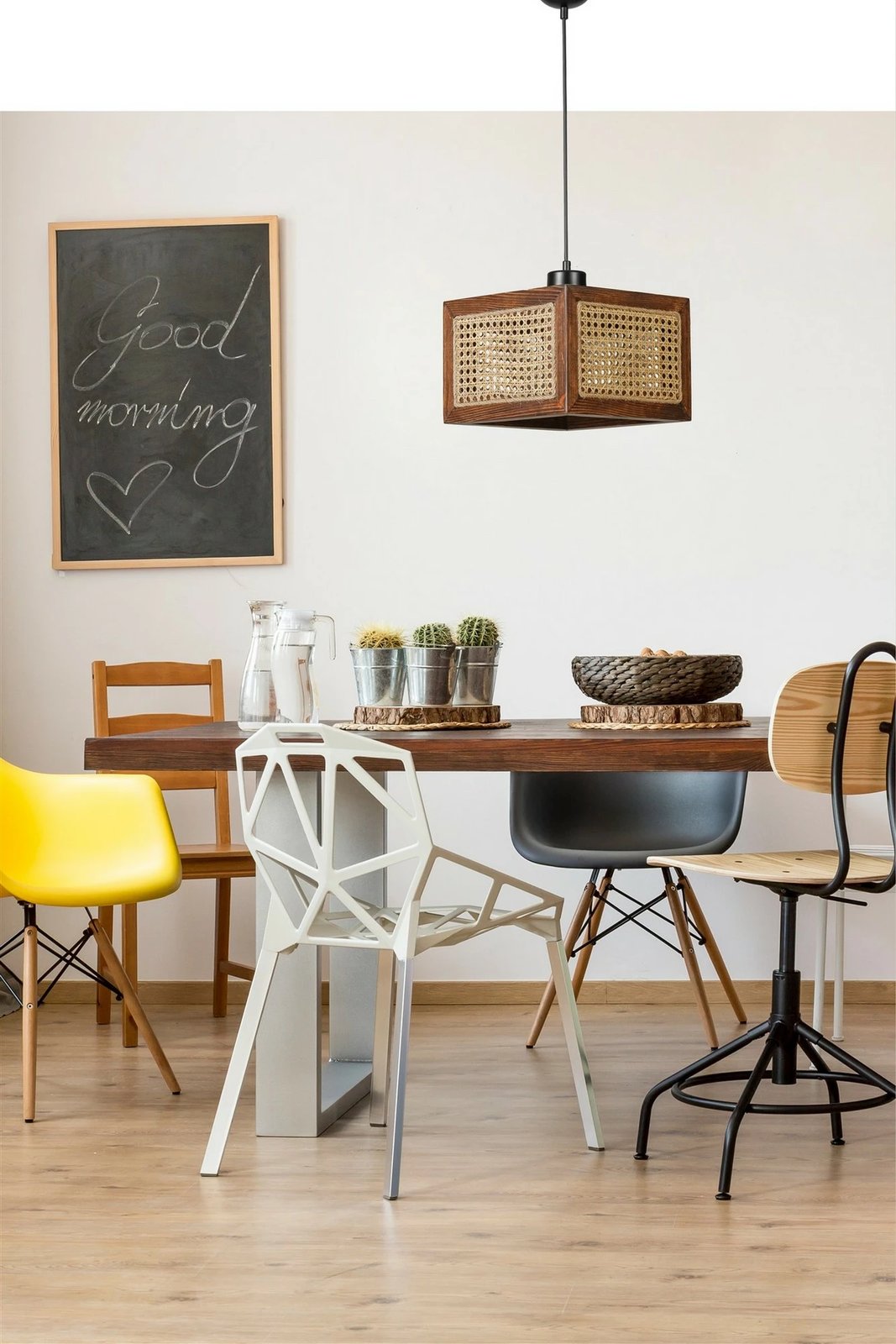 Llambë tavani Opviq, Kumsal Büyük, rattan, ngjyrë arre