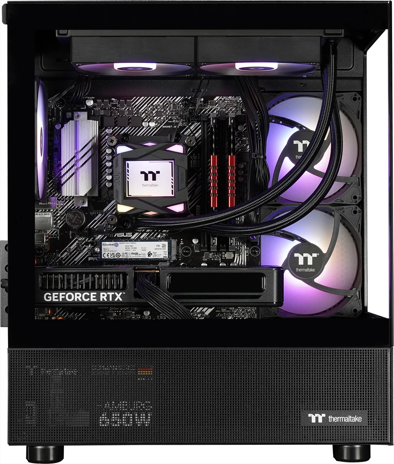 Kompjuter Thermaltake OMG V170a 5060, Ryzen 7 5700X, 32GB RAM, 1TB SSD, GeForce RTX, e zezë