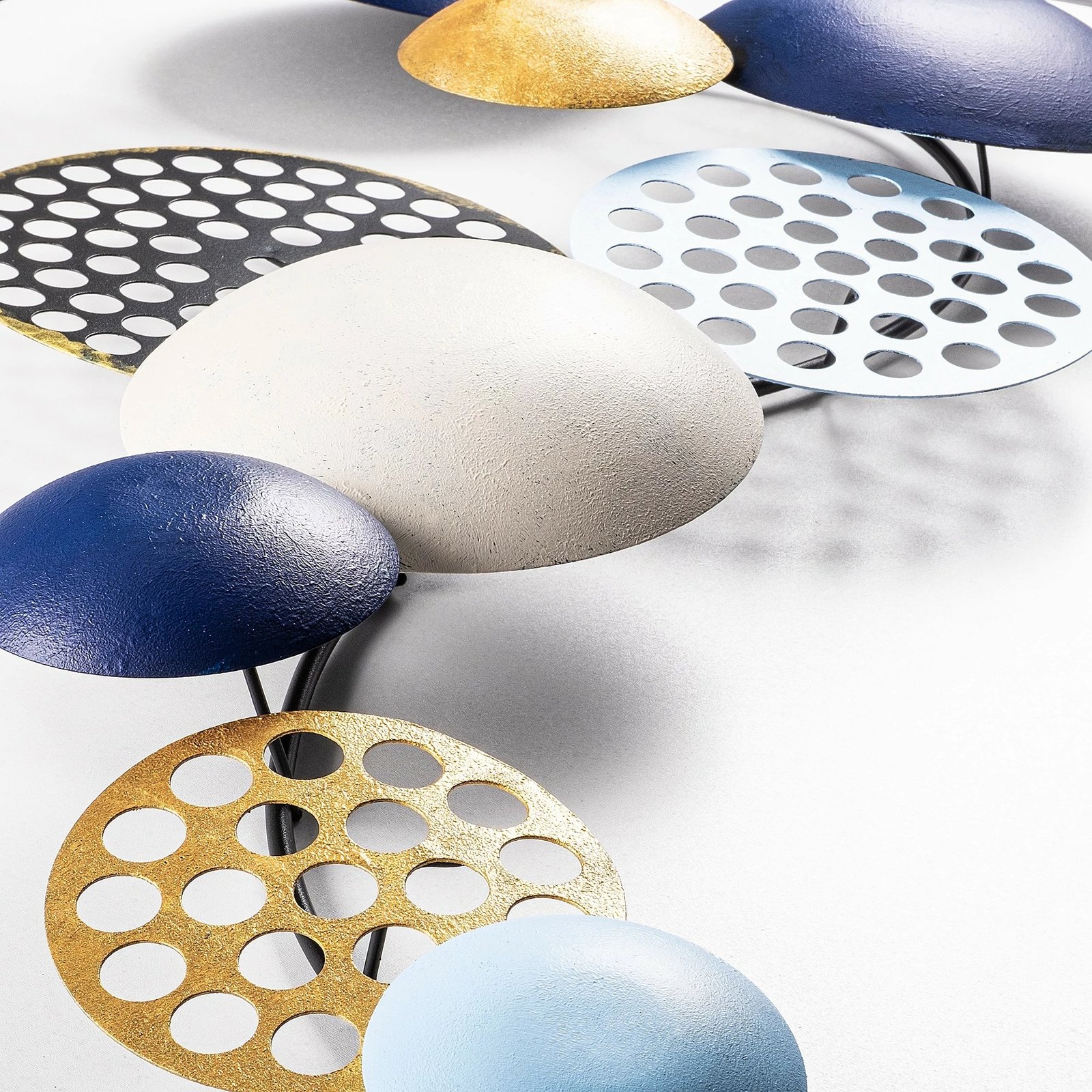 Aksesor dekorativ metalik për mur Wallity, Aurora 2, shumëngjyrësh, 95x40cm