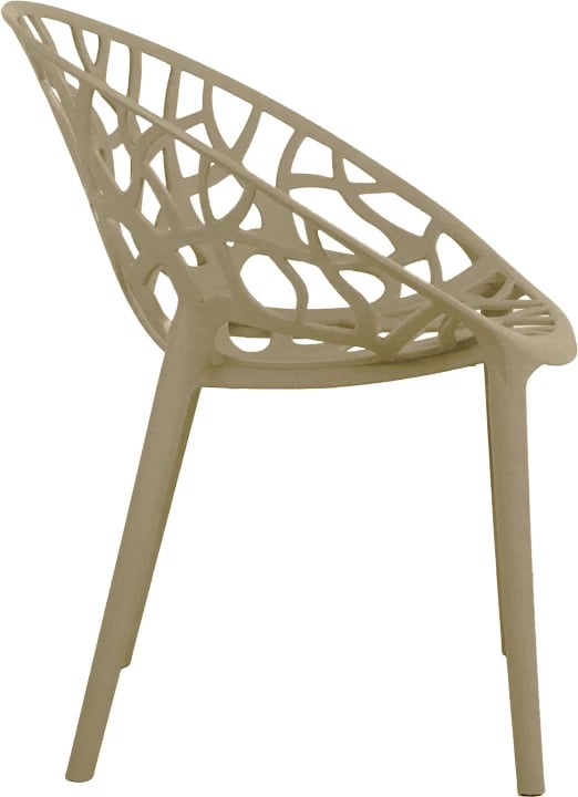 Karrige me krahë Daren, ngjyrë kapuçino, 59x60x79.5cm