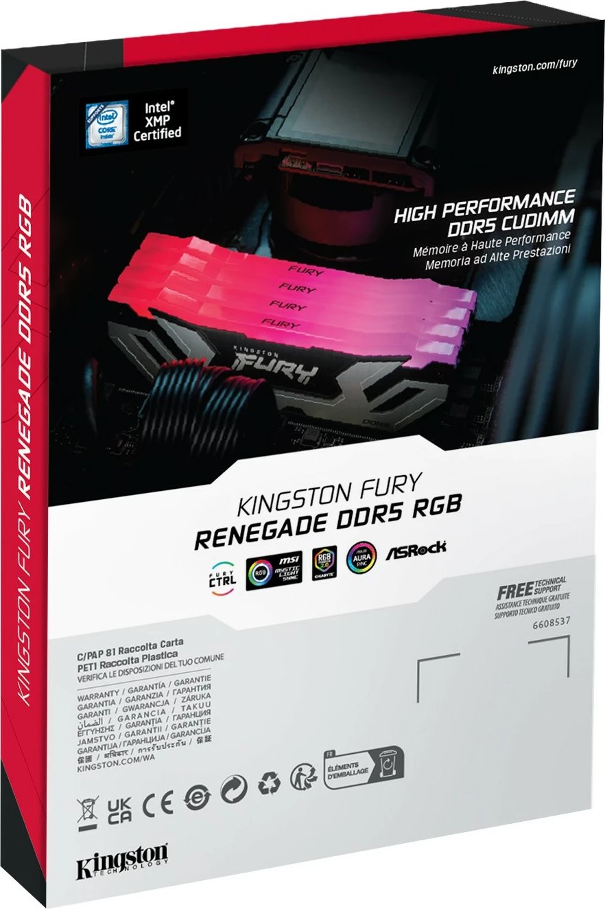 RAM Memorje Kingston FURY Renegade RGB Silver 48GB DDR5 8400MT/s Kit 2x