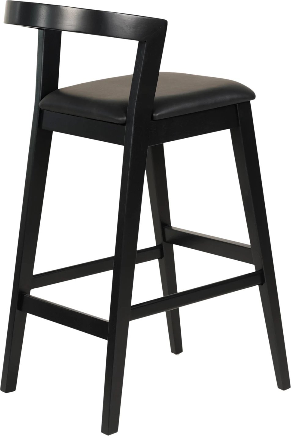 Karrige për bar NAMI FH9952.02 dru gome & PU-e zezë 47,5x59x102,5Hcm