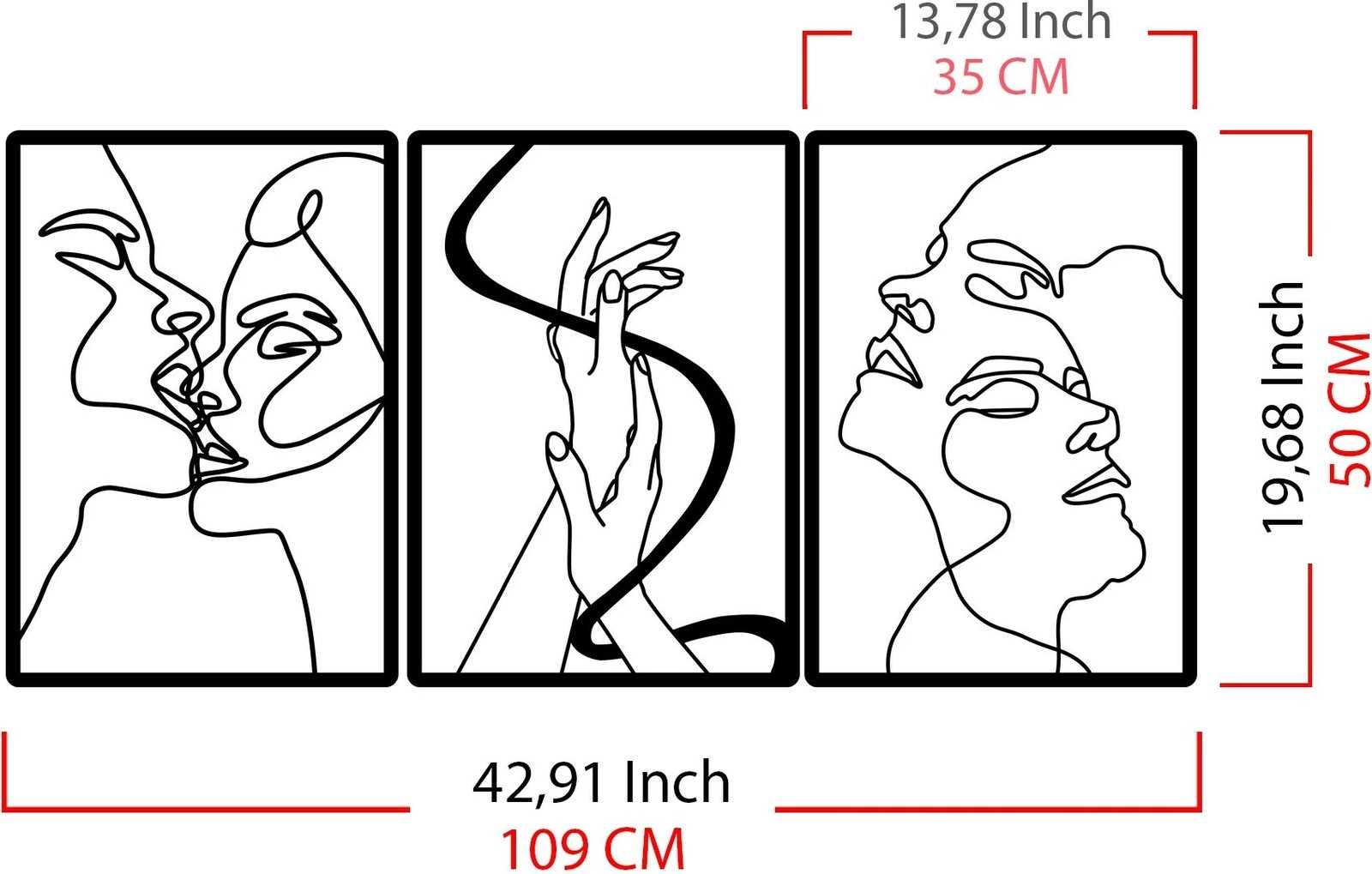Aksesor dekorativ metalik për mur, Wallity, Bashkimi i Dashnisë