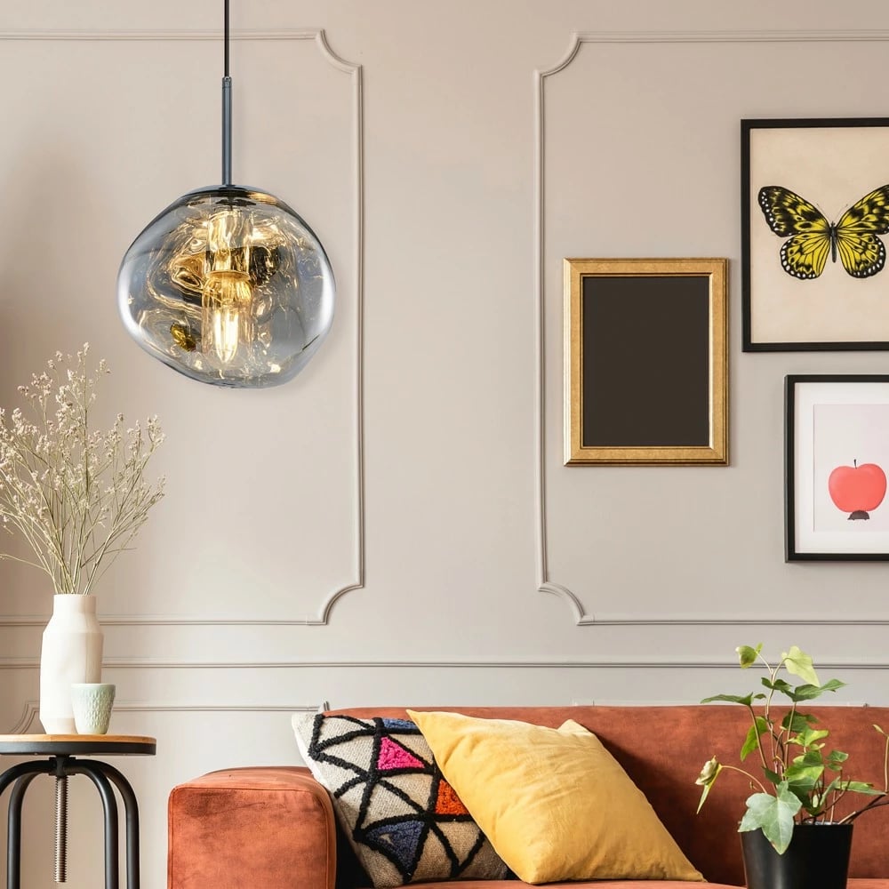 Llambë tavani moderne akrilike, ngjyrë kromi, Opviq L1271