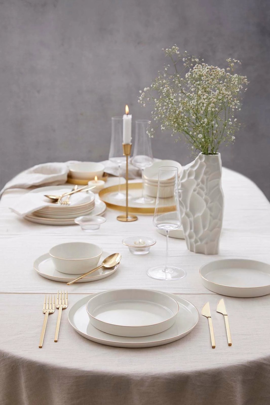 Set enësh për drekë (24 copë), Hermia Concept, BNVFR24Y2A20, ngjyrë ari