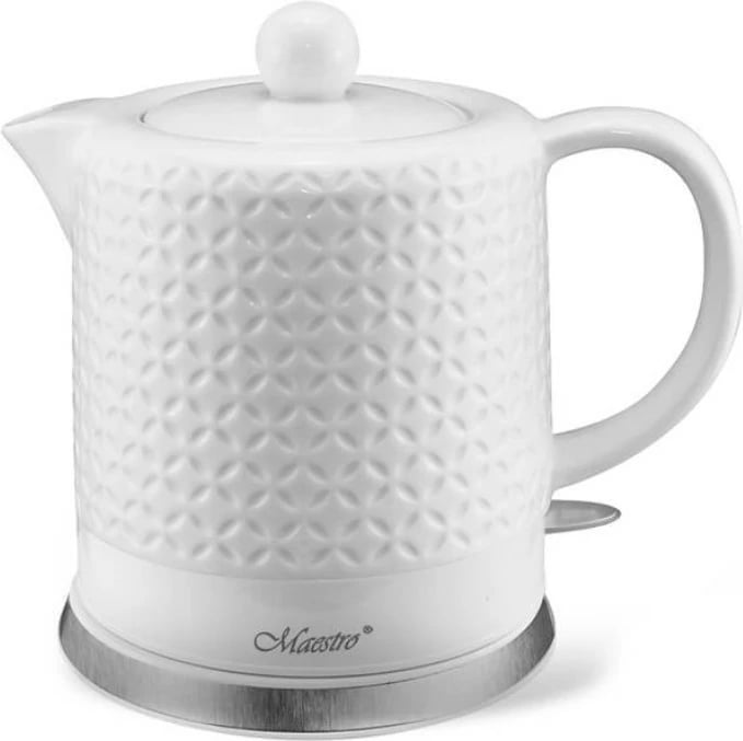 Çajnik elektrik Feel-Maestro MR-067, 1.2L, 1200W, Qeramikë, Bardhë
