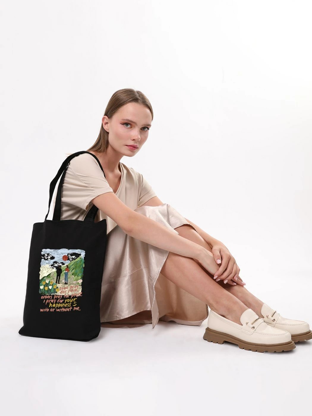 Çantë tote Zoozie Bags, 1881, e zezë, pambuk