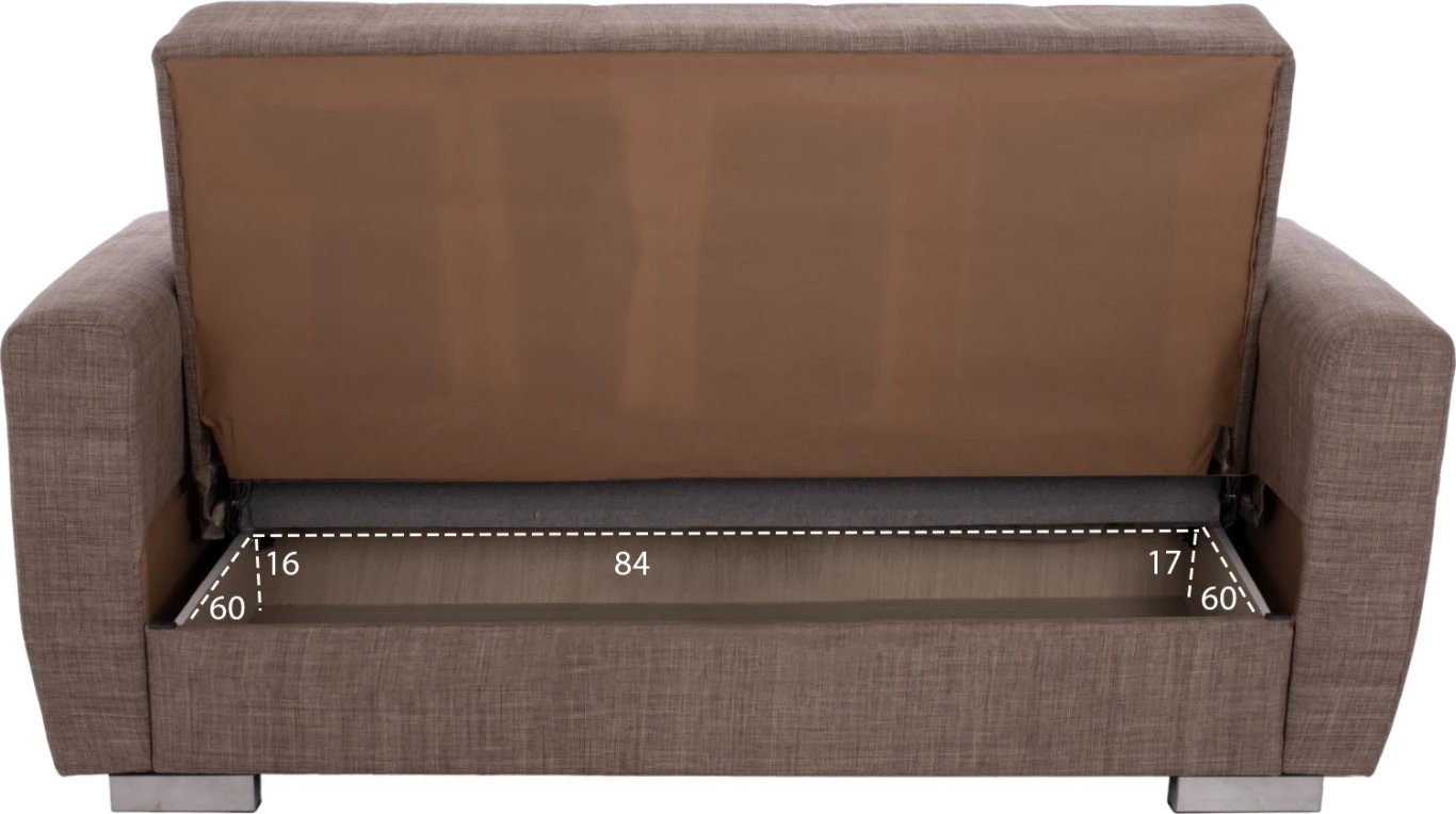 Divan shtrat FH3241.02, 150x84x88cm, bezhë, 2 vendesh