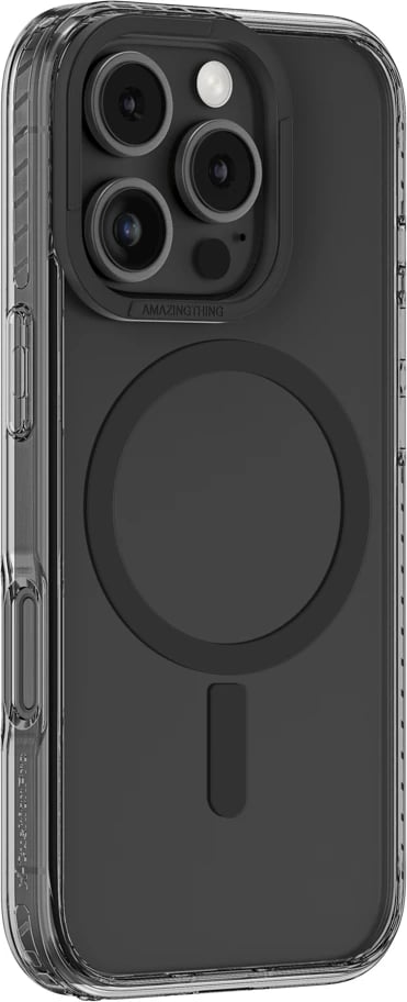 Mbështjellës AmazingThing Titan Pro Mag me unazë magnetike për iPhone 16 Pro, i zi
