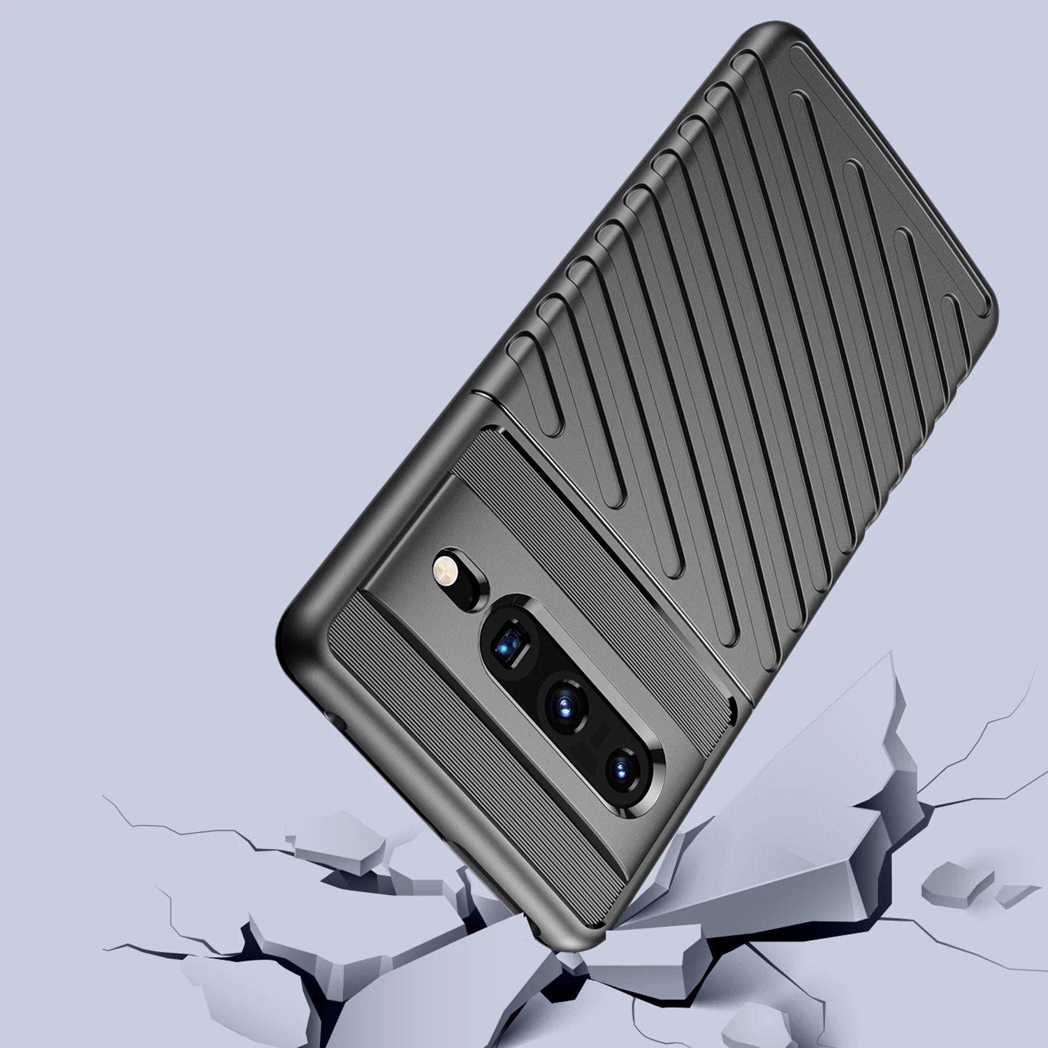 Mbështjellës Hurtel Thunder Case për Google Pixel 7 Pro, i zi