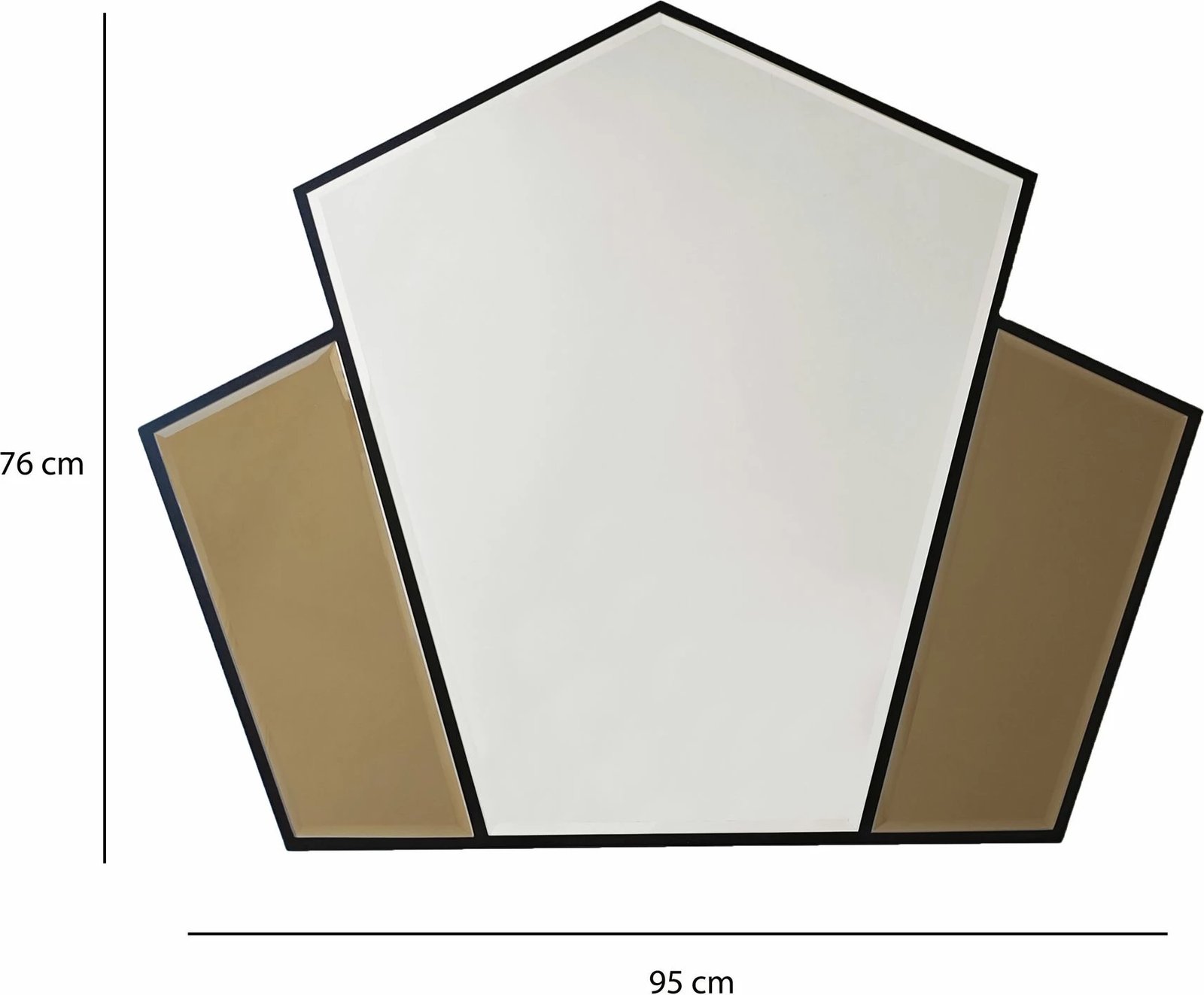 Pasqyrë dekorative Skye Decor, Selfish, ngjyrë argjendi dhe bronzi