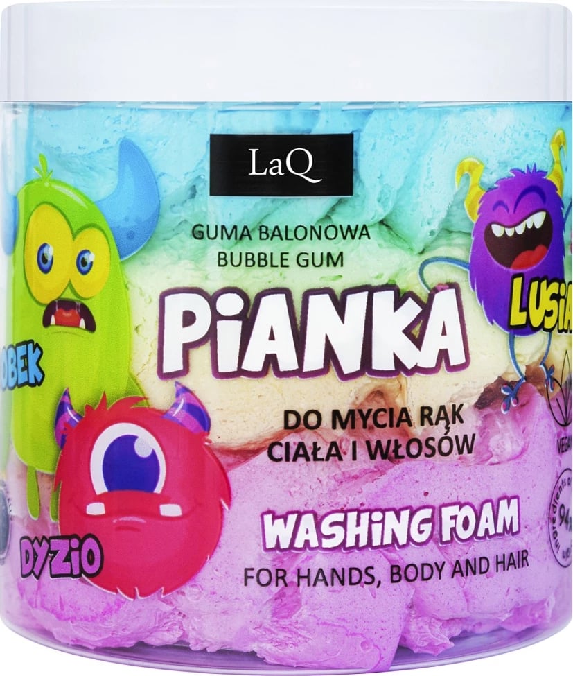 Shkumë larëse për fëmijë LaQ 3-Color Bubble Gum, 100g Shkumë larëse për fëmijë LaQ 3-Color Bubble Gum, 100g