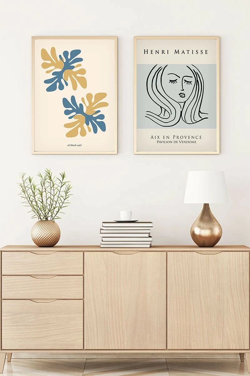 Pikturë dekorative me kornizë, MDF, 2 copë, Wallity, Huhu174, 50x35cm